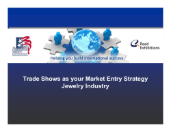 Trade Shows as your Market Entry Strategy Jewelry Industry