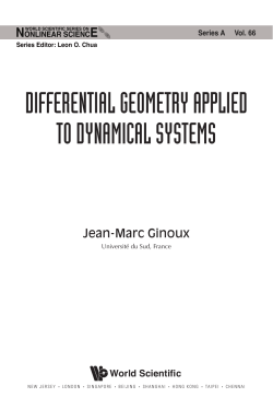 DIFFERENTIAL GEOMETRY APPLIED TO DYNAMICAL SYSTEMS