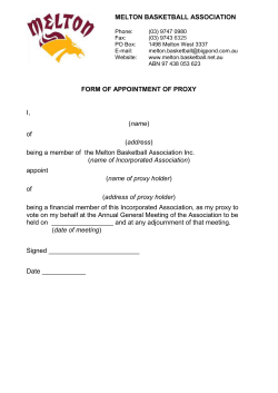 MBA Proxy Form 2 - Melton Basketball Association