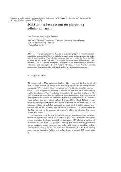 JCASim - a Java system for simulating cellular automata Uwe