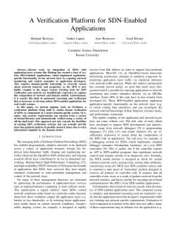 A Verification Platform for SDN-Enabled