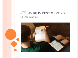 5th grade parent meeting - Stafford Primary School