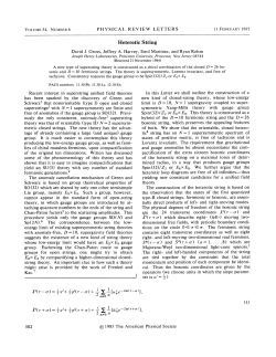 Heterotic String - Particle Theory