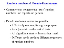 Introduction to Random Numbers