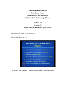 Advanced Structural Analysis Prof. Devdas Menon