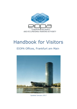 Handbook for Visitors - eiopa