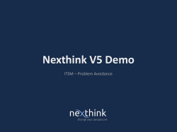 Nexthink V5 Demo - Amazon Web Services