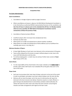 MANITOBA HIGH SCHOOLS ATHLETIC ASSOCIATION (MHSAA