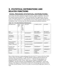 New Statistical Probability Distribution Section