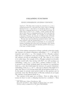 COLLAPSING FUNCTIONS One of the striking consequences of