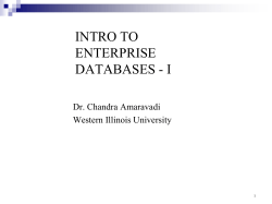 Intro I - Western Illinois University