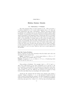 Hidden Markov Models