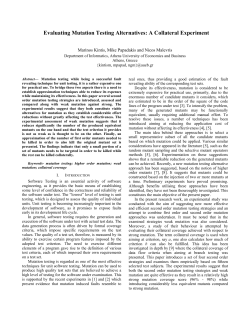 Evaluating Mutation Testing Alternatives: A Collateral Experiment
