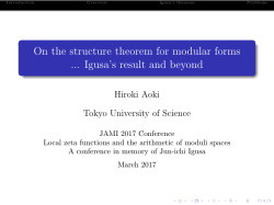 On the structure theorem for modular forms Igusa`s result and
