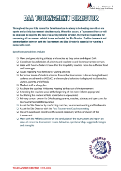 Tournament Director - DAA Community Portal