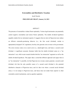 Externalities and Distributive Taxation