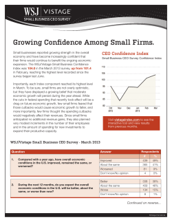 Growing Confidence Among Small Firms.