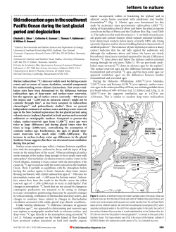 Oldradiocarbonagesinthesouthwest Pacific Ocean during the last