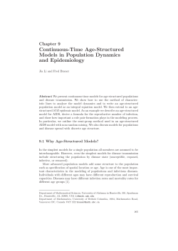 Continuous-Time Age-Structured Models in Population Dynamics