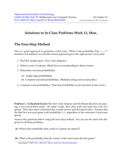 Solutions to InClass Problems Week 12, Mon. The FourStep Method