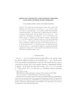 Absolute continuity for random iterated function systems with overlaps.