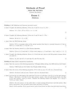 Methods of Proof Exam 1