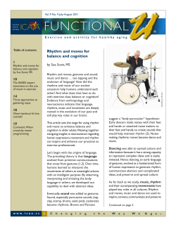 Rhythm and moves for balance and cognition