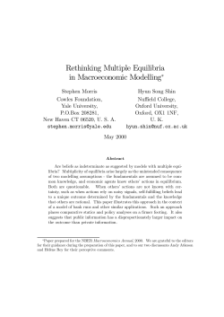 Rethinking Multiple Equilibria in Macroeconomic