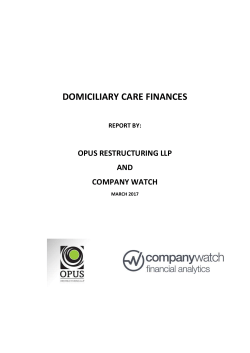 domiciliary care finances report by
