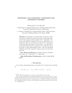 NECESSARY AND SUFFICIENT CONDITIONS FOR