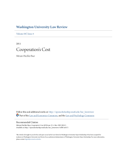 Cooperation`s Cost - Washington University Open Scholarship