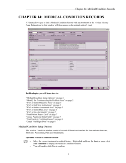 chapter 14: medical condition records