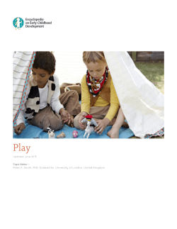 Play - Encyclopedia on Early Childhood Development