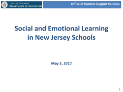 SEL Power Point - State of New Jersey
