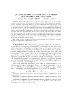 ON LEAST SQUARES EUCLIDEAN DISTANCE MATRIX