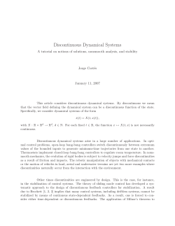 Discontinuous Dynamical Systems
