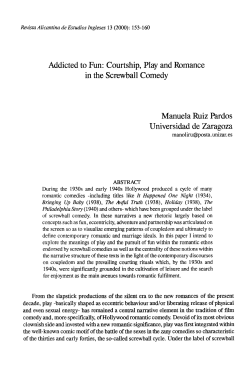 Addicted to Fun: Courtship, Play and Romance in the Screwball