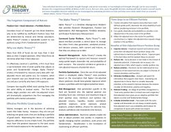 Effective Portfolio Construction The Alpha Theory&trade; Solution