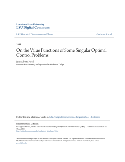 On the Value Functions of Some Singular Optimal Control Problems.