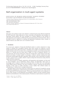 Self-Organisation in Multi