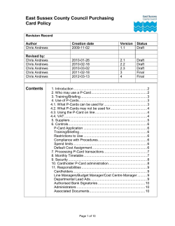 Purchasing Cards Policy