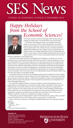 Happy Holidays from the School of Economic Sciences!