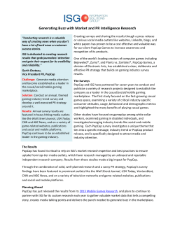 Generating Buzz with Market and PR Intelligence Research