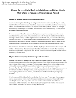 Climate Surveys - Department of Justice