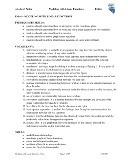 Modeling with Linear Functions Notes (doc)