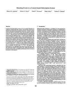 Matching Events in a Content