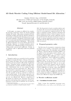 3D Mesh Wavelet Coding Using Efficient Model