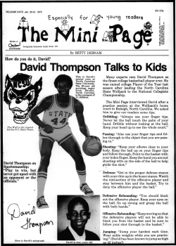 David Thompson Talks to Kids