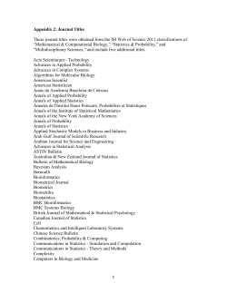 Journal of Applied Statistics