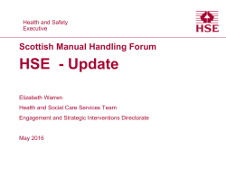 health and social care - Scottish Manual Handling Forum